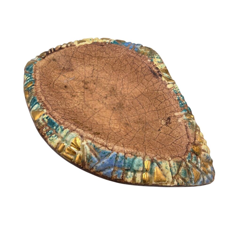 Vintage MCM Sascha Brastoff California Pottery Trinket Dish Ashtray 60s EUC